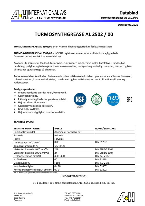 

Turmosynthgrease AL 2502 00

